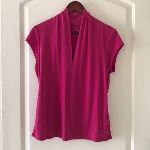 Grace XL polyester short sleeved pink shirt